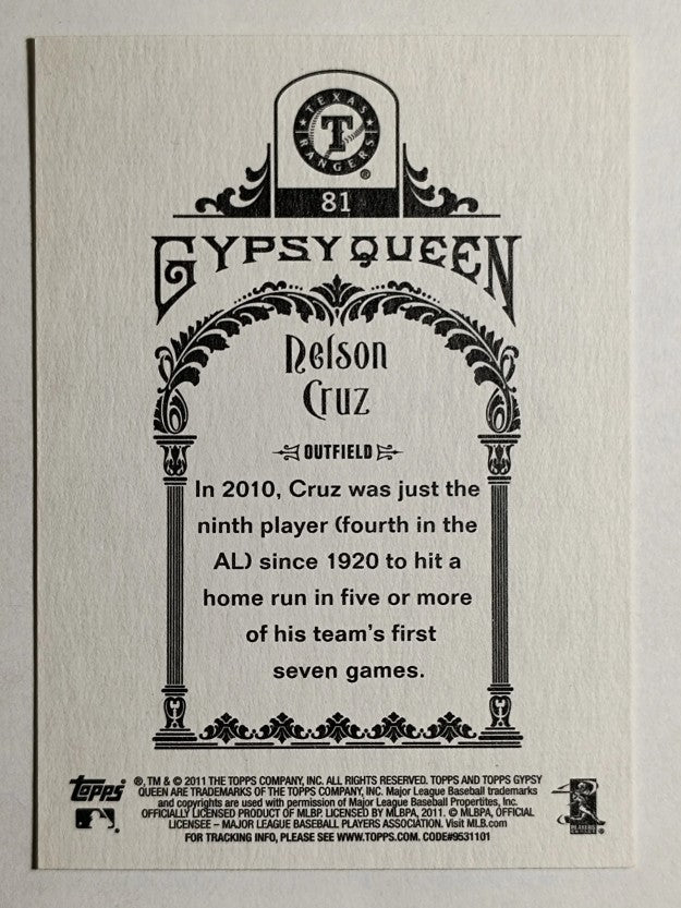 2011 Topps Gypsy Queen #81 Nelson Cruz