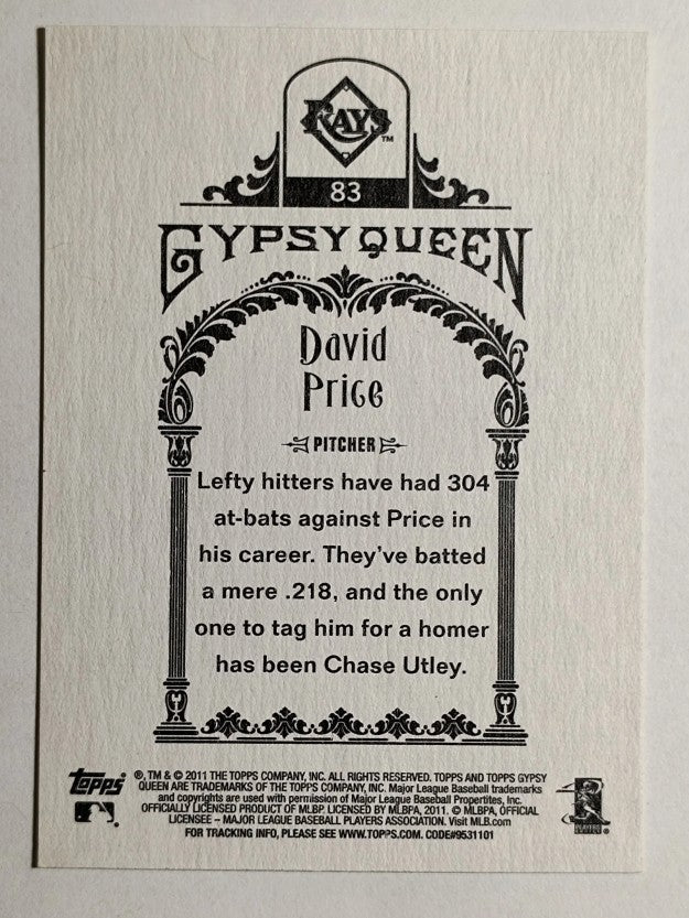 2011 Topps Gypsy Queen #83 David Price