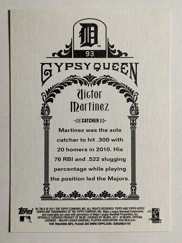 2011 Topps Gypsy Queen #93 Victor Martinez