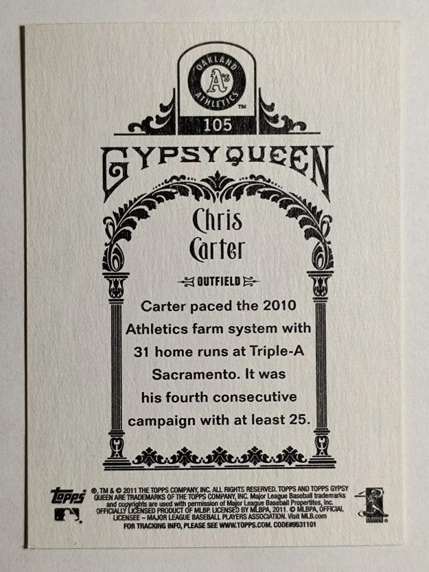 2011 Topps Gypsy Queen #105 Chris Carter