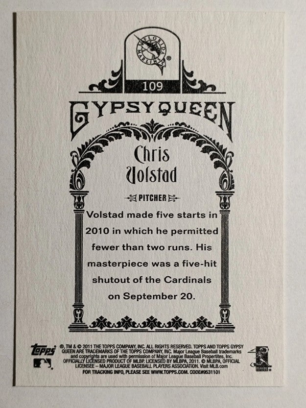 2011 Topps Gypsy Queen #109 Chris Volstad