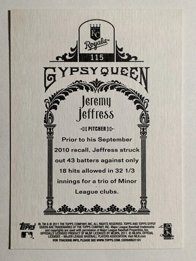 2011 Topps Gypsy Queen #115 Jeremy Jeffress RC