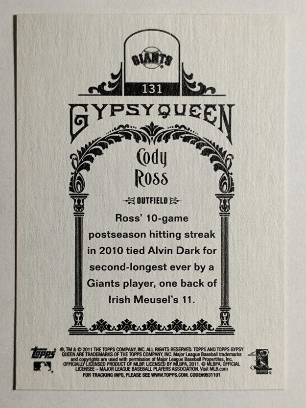 2011 Topps Gypsy Queen #131 Cody Ross