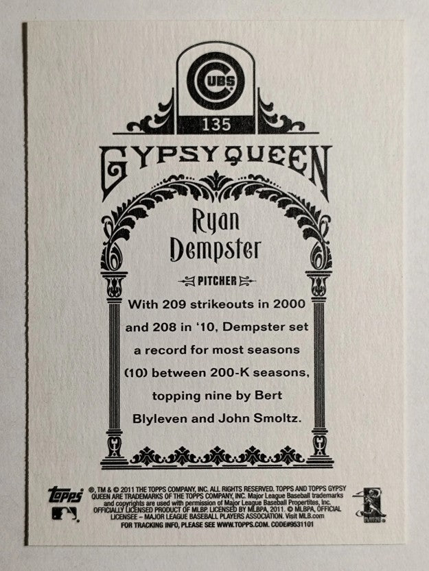 2011 Topps Gypsy Queen #135 Ryan Dempster
