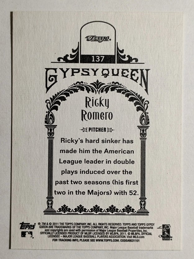 2011 Topps Gypsy Queen #137 Ricky Romero