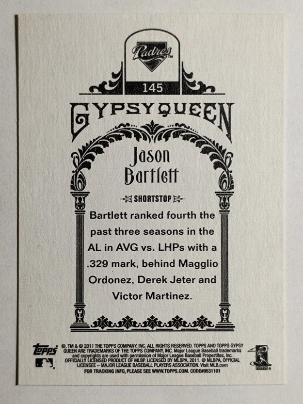 2011 Topps Gypsy Queen #145 Jason Bartlett