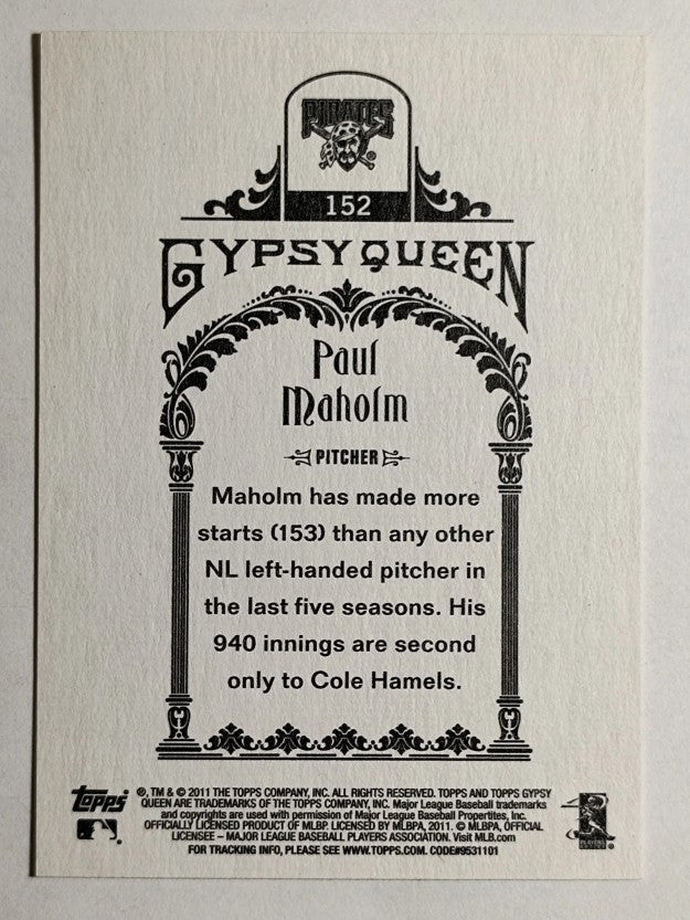 2011 Topps Gypsy Queen #152 Paul Maholm