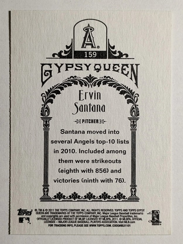 2011 Topps Gypsy Queen #159 Ervin Santana