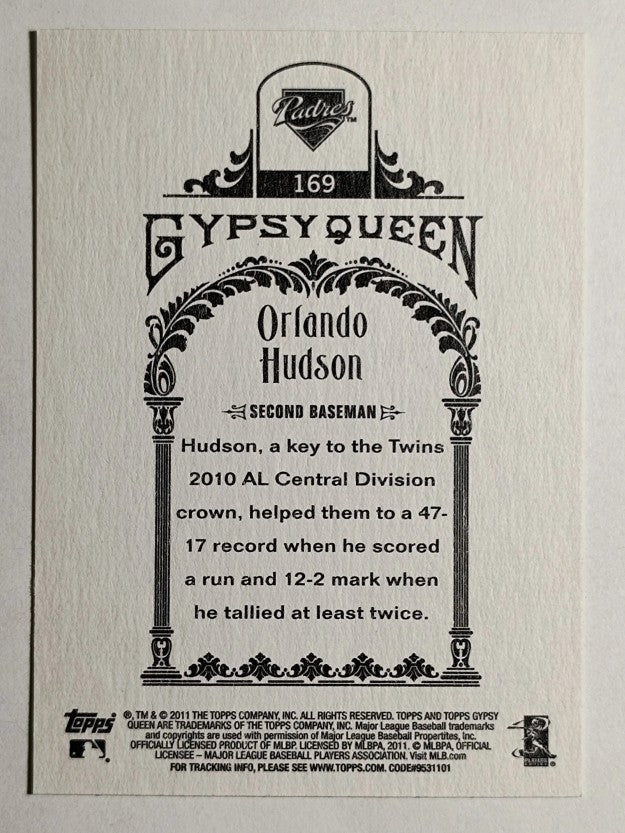 2011 Topps Gypsy Queen #169 Orlando Hudson