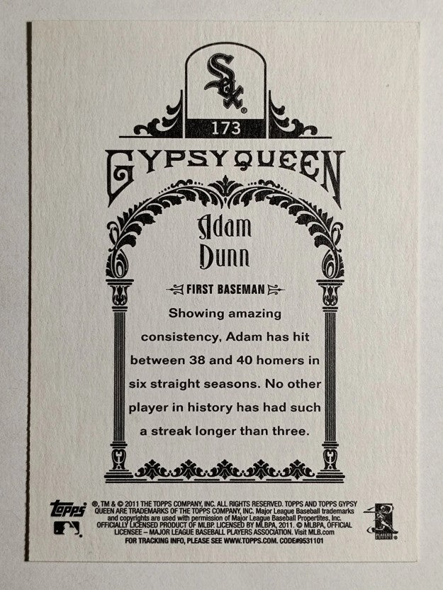 2011 Topps Gypsy Queen #173 Adam Dunn