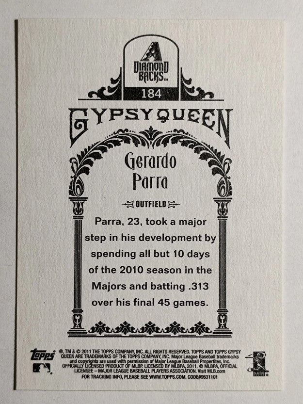2011 Topps Gypsy Queen #184 Gerardo Parra