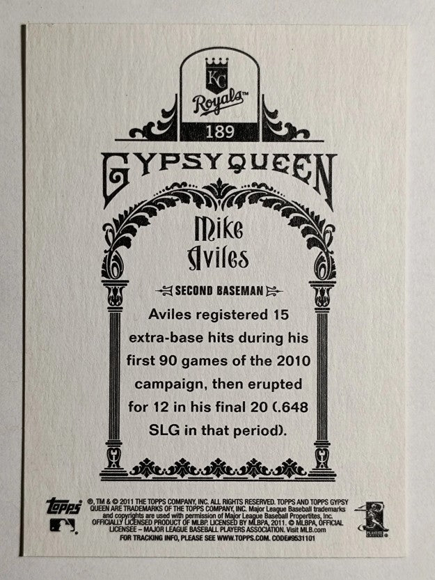 2011 Topps Gypsy Queen #189 Mike Aviles