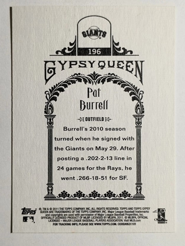 2011 Topps Gypsy Queen #196 Pat Burrell