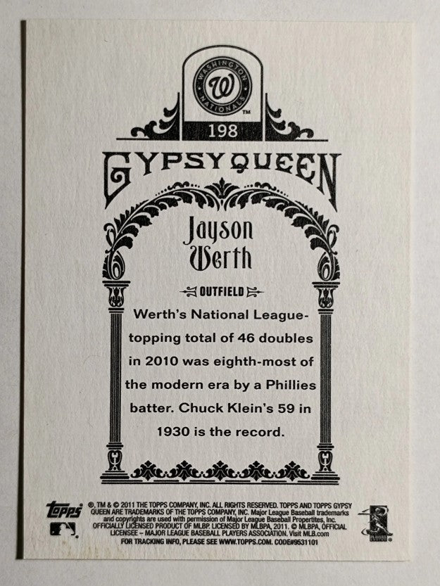 2011 Topps Gypsy Queen #198 Jayson Werth