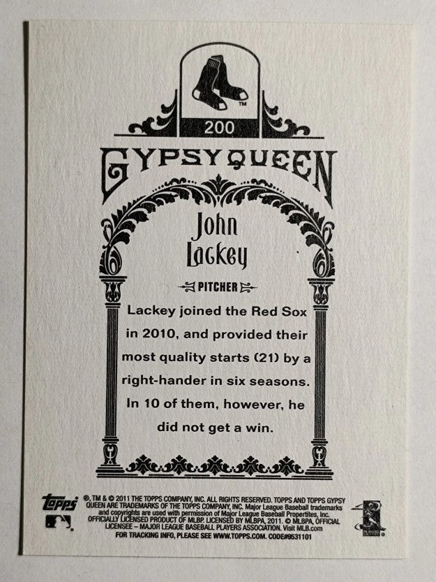 2011 Topps Gypsy Queen #200 John Lackey