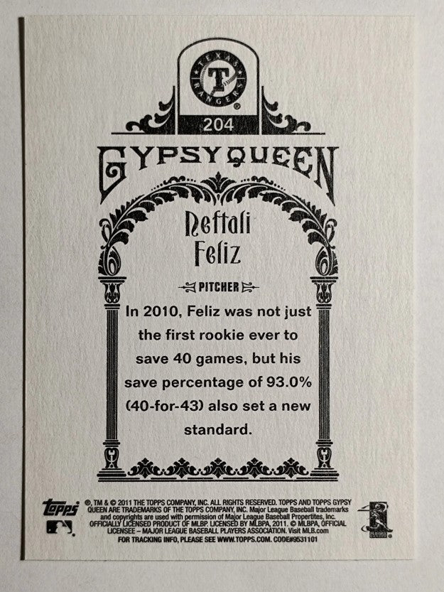 2011 Topps Gypsy Queen #204 Neftali Feliz