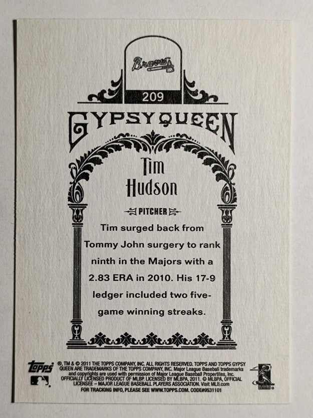 2011 Topps Gypsy Queen #209 Tim Hudson