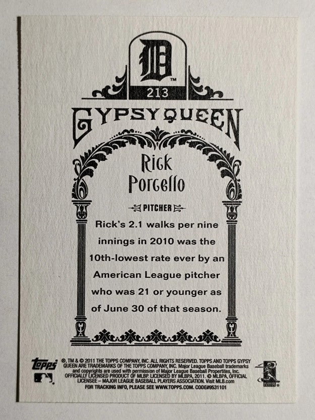 2011 Topps Gypsy Queen #213 Rick Porcello