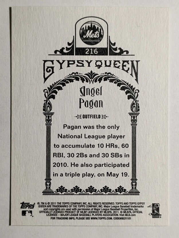 2011 Topps Gypsy Queen #216 Angel Pagan