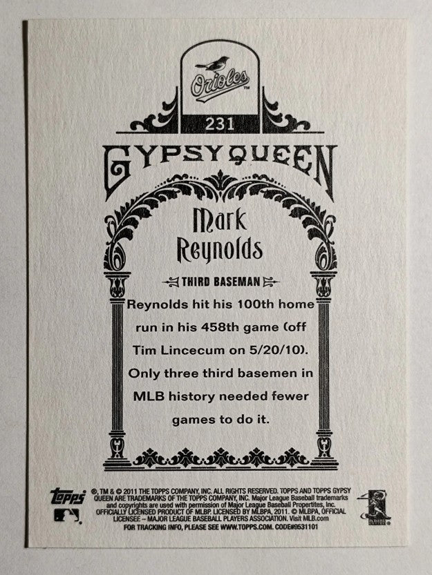 2011 Topps Gypsy Queen #231 Mark Reynolds