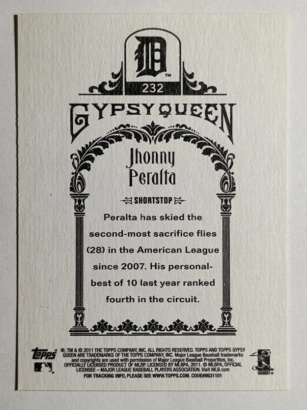 2011 Topps Gypsy Queen #232 Jhonny Peralta