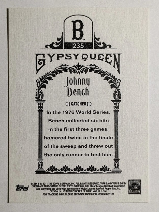 2011 Topps Gypsy Queen #235 Johnny Bench