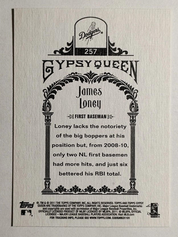 2011 Topps Gypsy Queen #257 James Loney