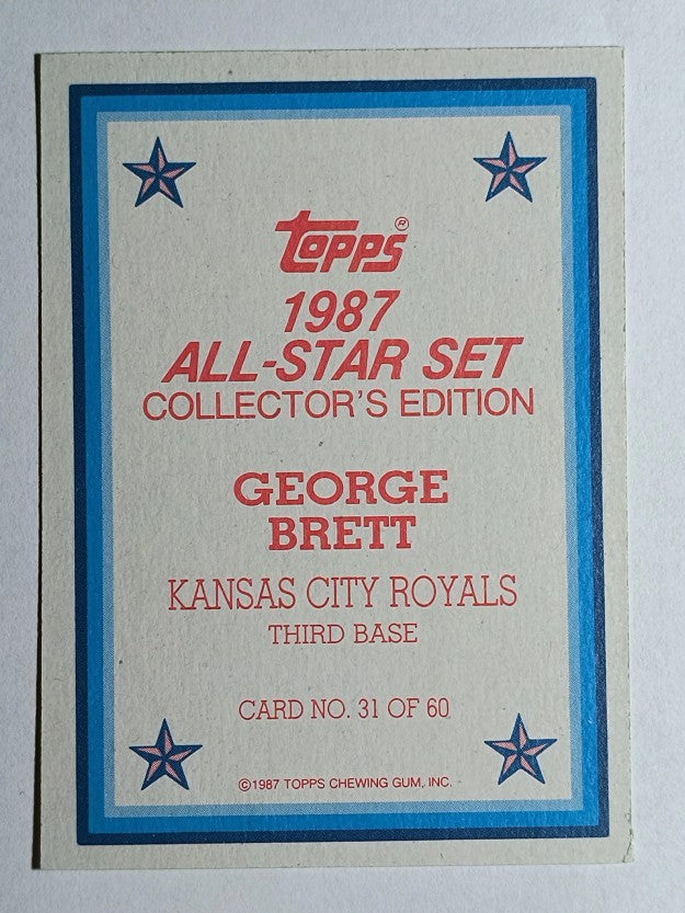 1987 Topps Glossy Send-Ins #31 George Brett