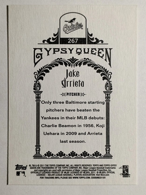 2011 Topps Gypsy Queen #267 Jake Arrieta