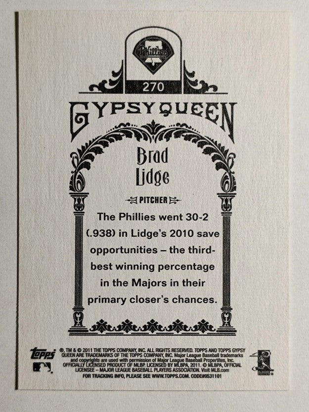 2011 Topps Gypsy Queen #270 Brad Lidge