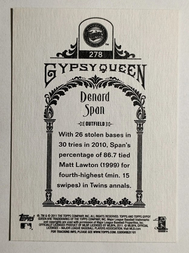 2011 Topps Gypsy Queen #278 Denard Span
