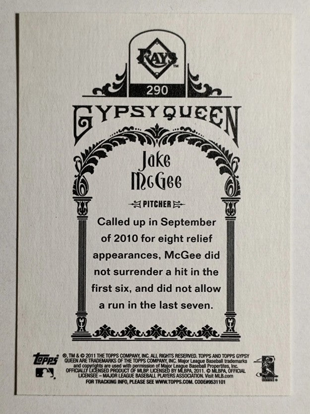 2011 Topps Gypsy Queen #290 Jake McGee