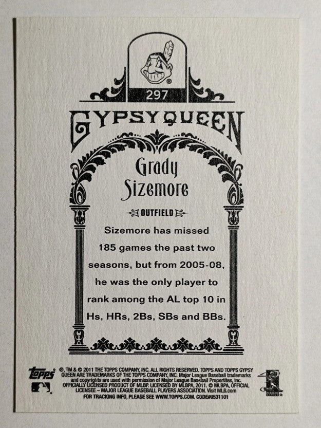 2011 Topps Gypsy Queen #297 Grady Sizemore
