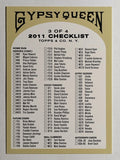 2011 Topps Gypsy Queen Checklists #3 Inserts