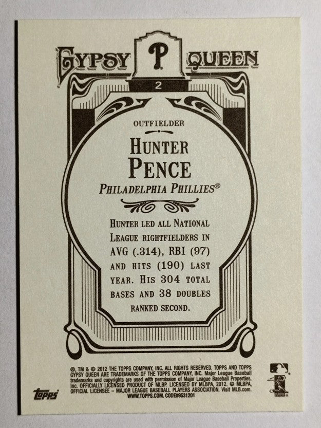 2012 Topps Gypsy Queen #2 Hunter Pence