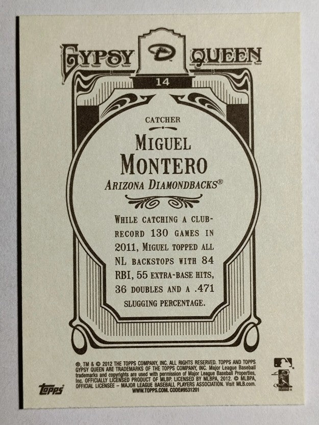 2012 Topps Gypsy Queen #14 Miguel Montero