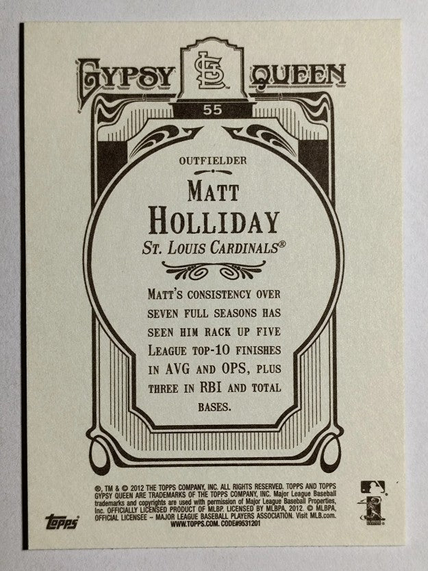 2012 Topps Gypsy Queen #55 Matt Holliday