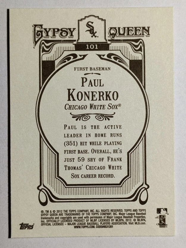 2012 Topps Gypsy Queen #101 Paul Konerko