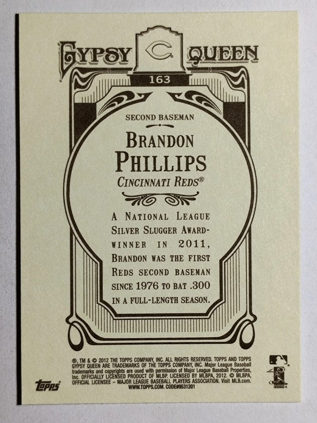 2012 Topps Gypsy Queen #163 Brandon Phillips