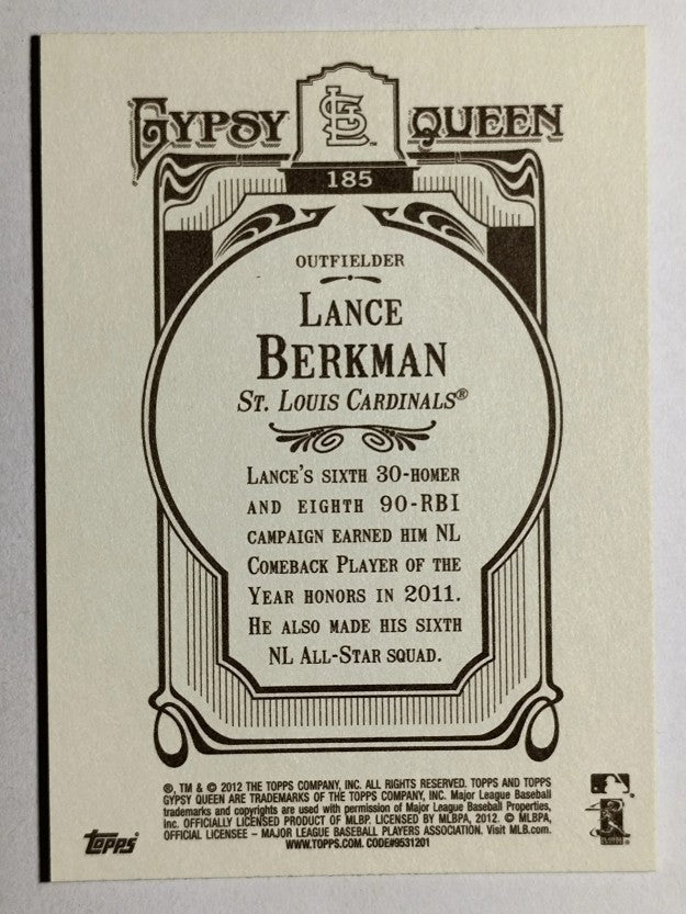 2012 Topps Gypsy Queen #185 Lance Berkman