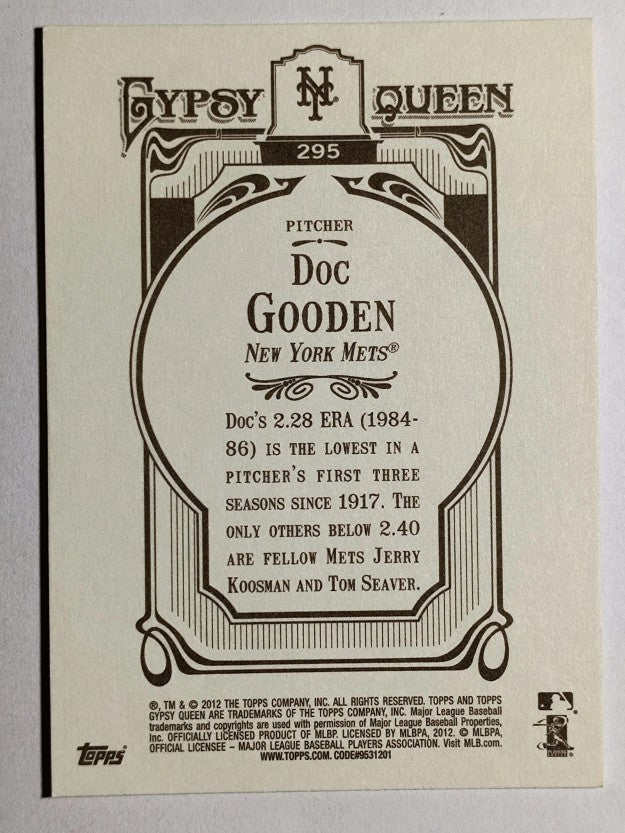2012 Topps Gypsy Queen #295 Doc Gooden