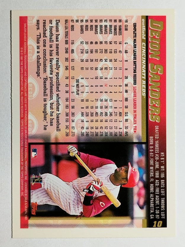 1998 Topps #10 Deion Sanders