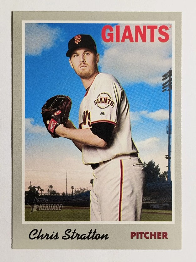2019 Topps Heritage #13 Chris Stratton