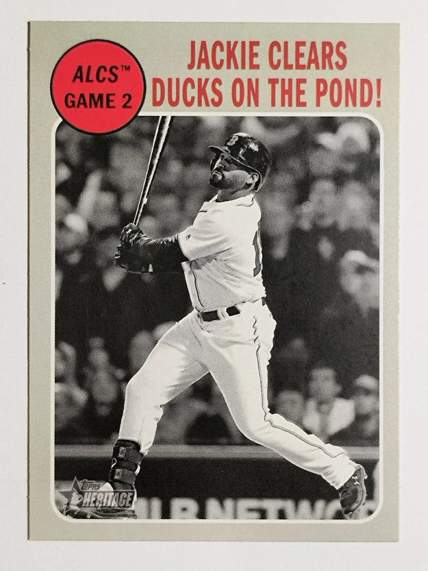 2019 Topps Heritage #199 Jackie Bradley Playoff HL