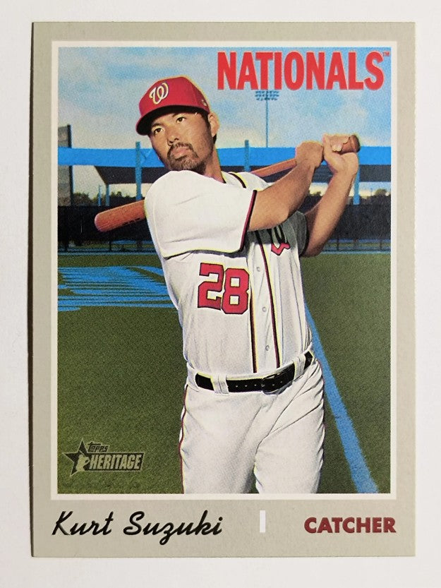 2019 Topps Heritage #513 Kurt Suzuki