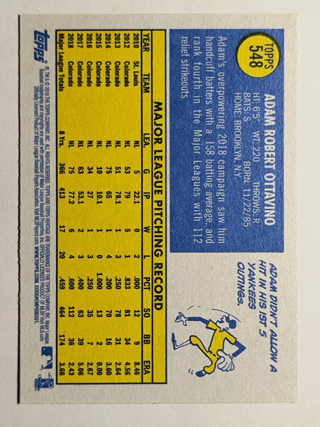 2019 Topps Heritage #548 Adam Ottavino