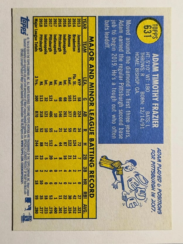 2019 Topps Heritage #631 Adam Frazier