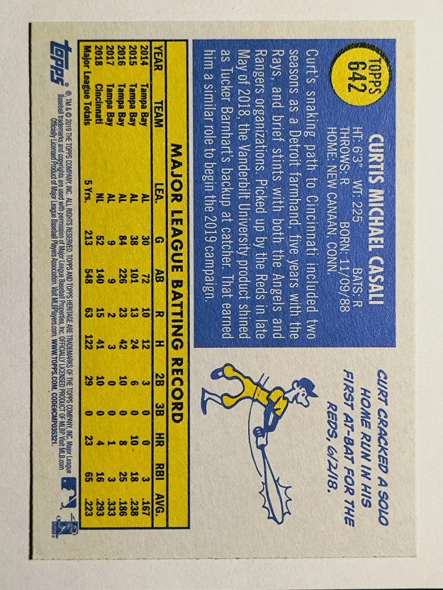 2019 Topps Heritage #642 Curt Casali