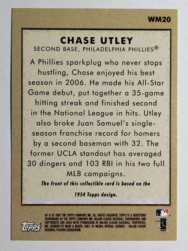 2007 Topps Wal-Mart #WM20 Chase Utley