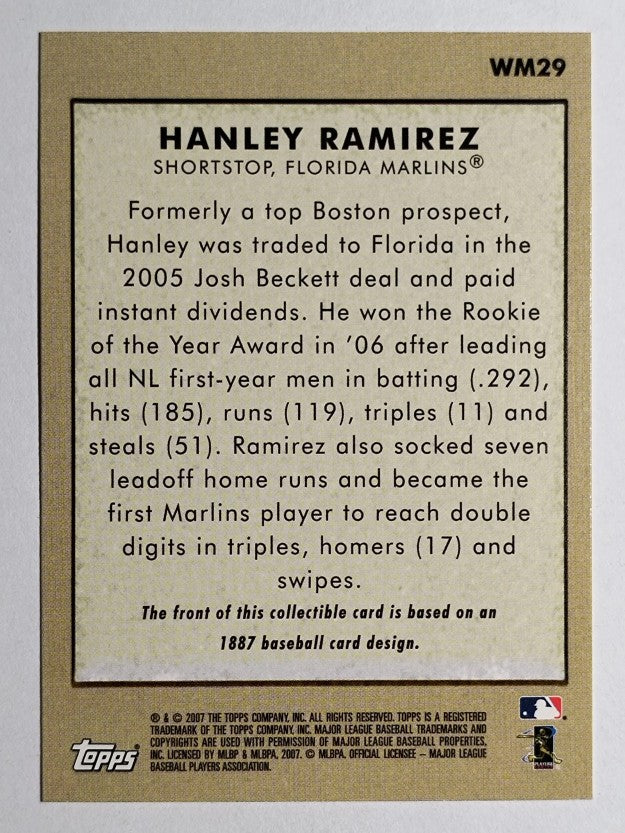 2007 Topps Wal-Mart #WM29 Hanley Ramirez